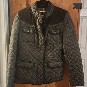 Quilted Dark Green Utility Jacket